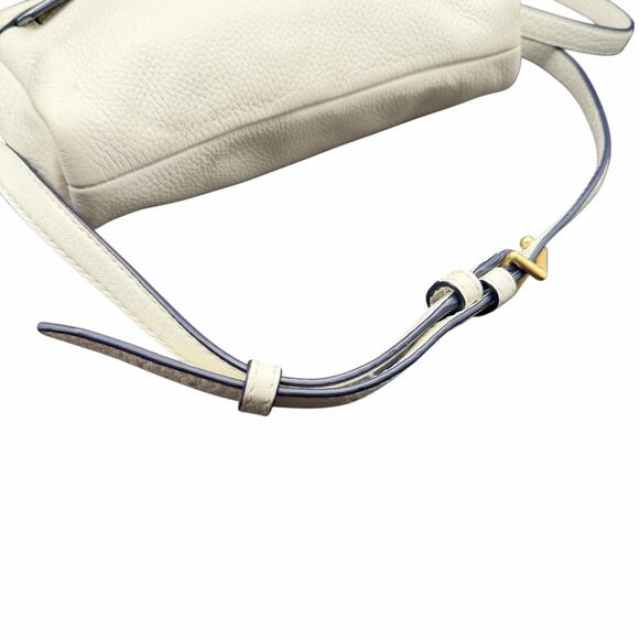 Vera Bradley Cream Pebbled Leather Crossbody Floral Lined Small Bag - Picture 2 of 10